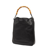 グッチ バンブー ハンドバッグ ショルダーバッグ 2WAY 001 4058 ブラック レザー レディース GUCCI 【中古】
